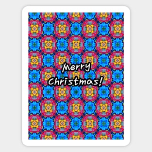 Colorful Christmas tree patterns. Sticker